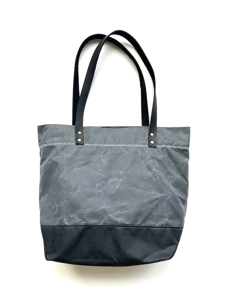 Grey tote bag - handmade